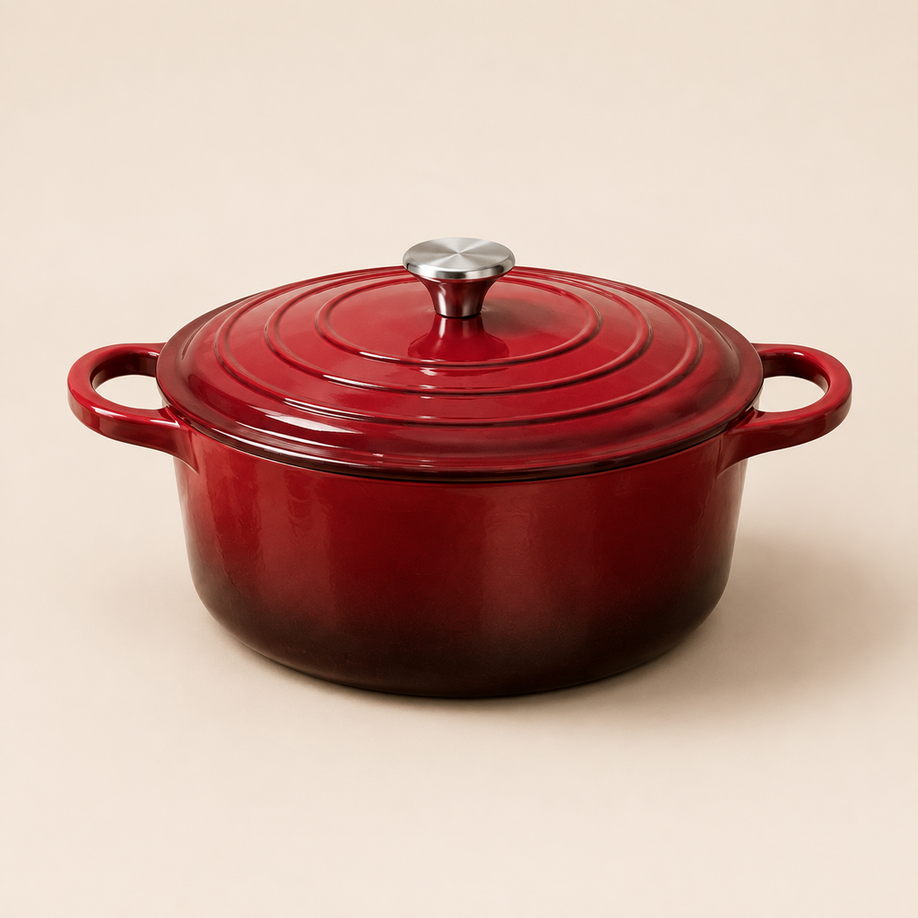 MOCHOO 26 cm Enameled Cast Iron Family Pot (Mama Pot) – 5.0 L