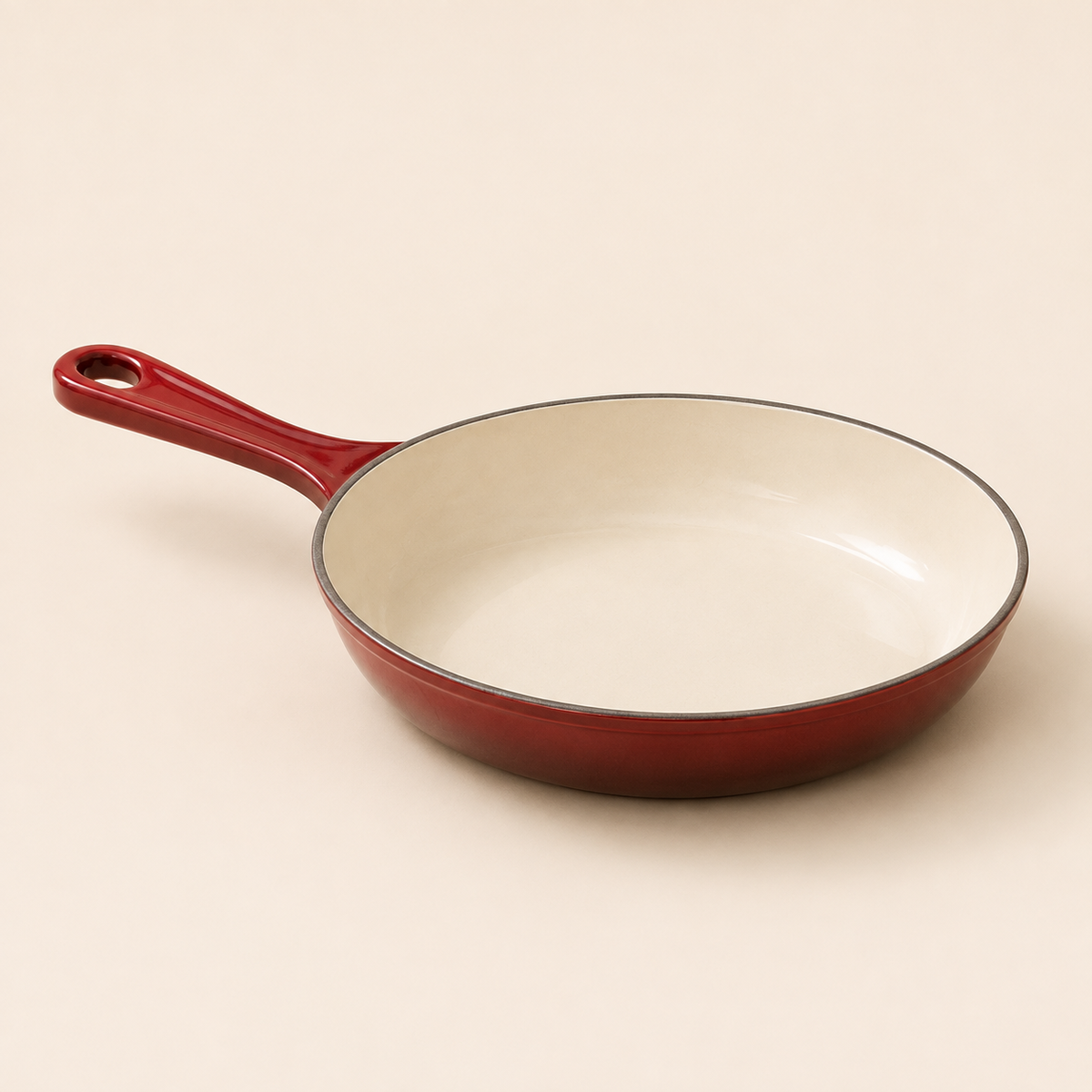 MOCHOO 10-Inch Enameled Cast Iron Frying Pan – 1.8 L