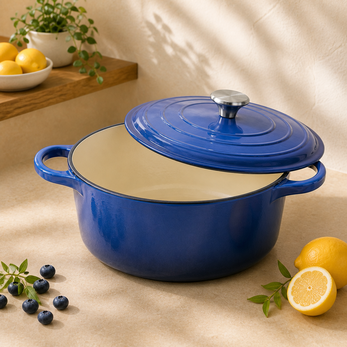 MOCHOO 26 cm Enameled Cast Iron Family Pot (Mama Pot) – 5.0 L