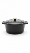 Dutch oven in graphite black enamel