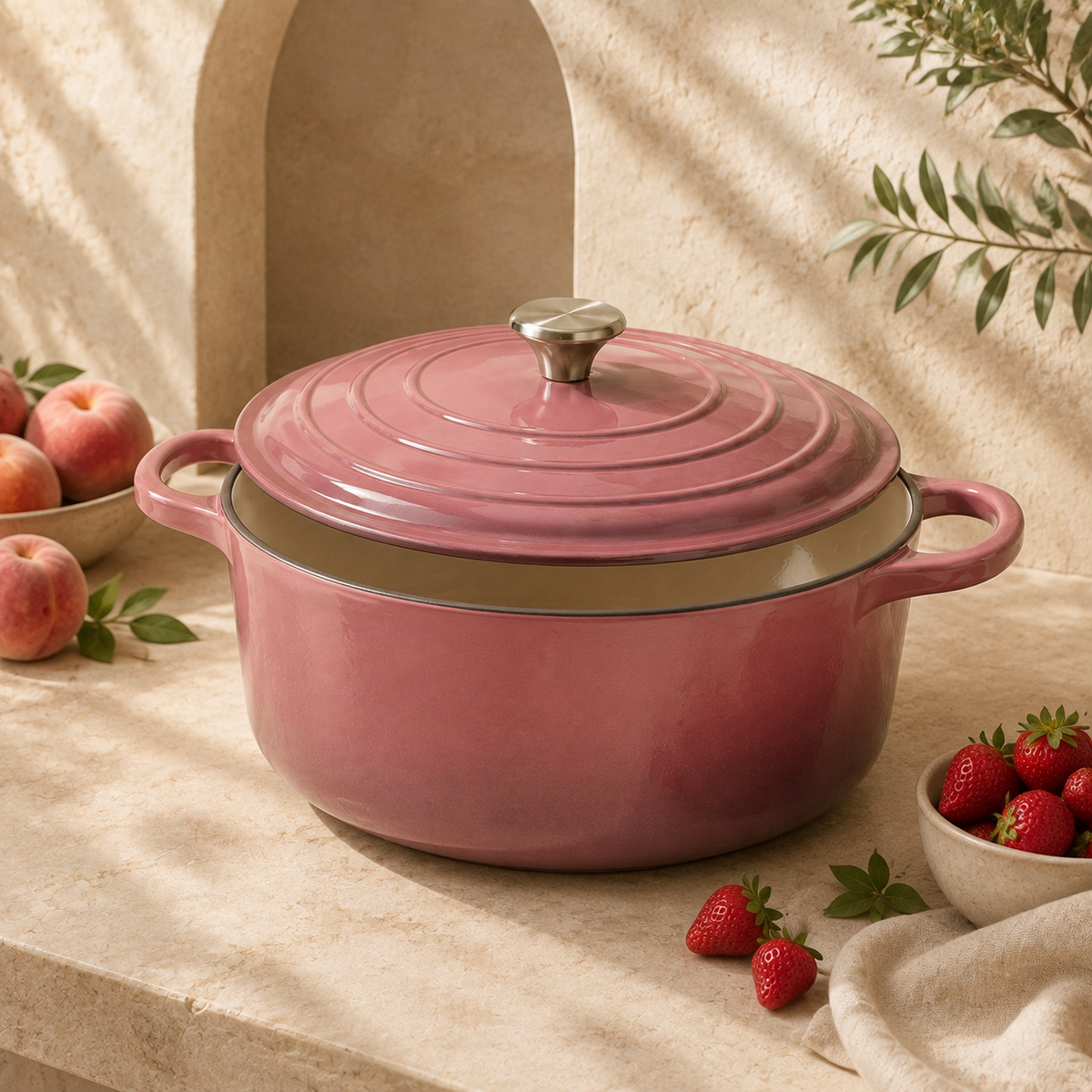 MOCHOO 26 cm Enameled Cast Iron Family Pot (Mama Pot) – 5.0 L