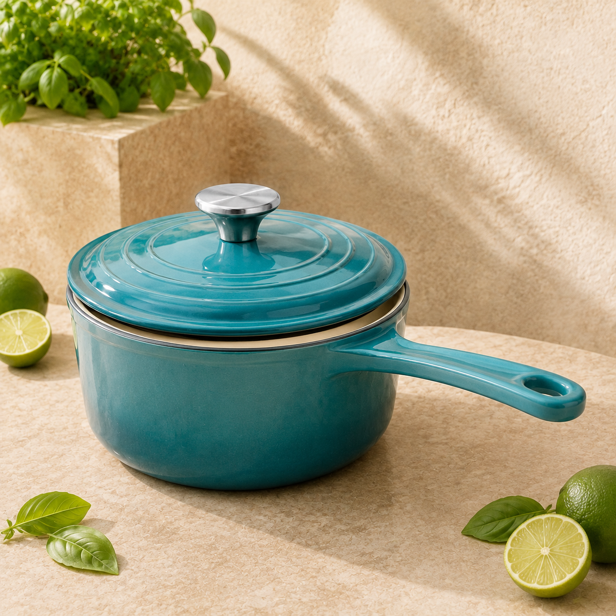 MOCHOO 19 cm Enameled Cast Iron Milk Pot – 2.3 L