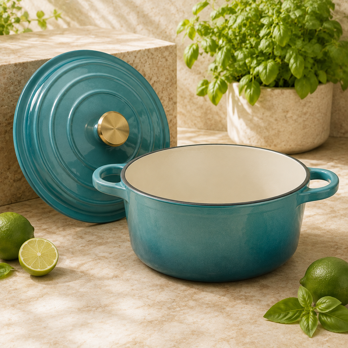 MOCHOO 26 cm Enameled Cast Iron Family Pot (Mama Pot) – 5.0 L